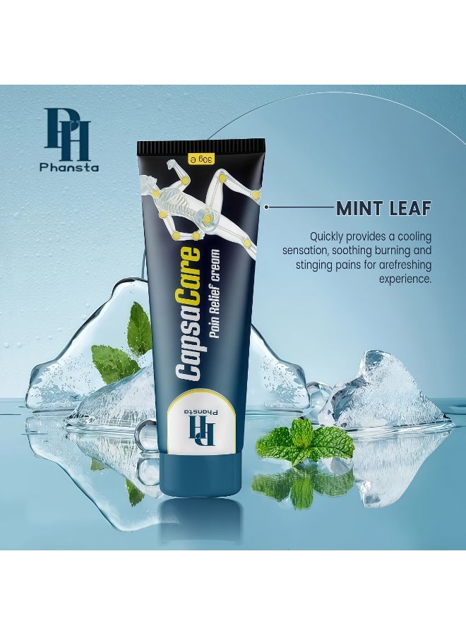 PHANSTA Fast-Acting Pain Relief Cream, a 30g formula for relieving muscle soreness and joint pain after exercise. - Image 1